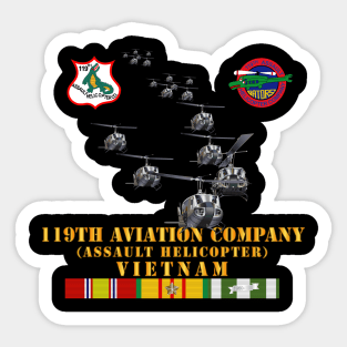 119th Aviation Company (Assault Helicopter) w SSI w VN SVC X 300 Sticker